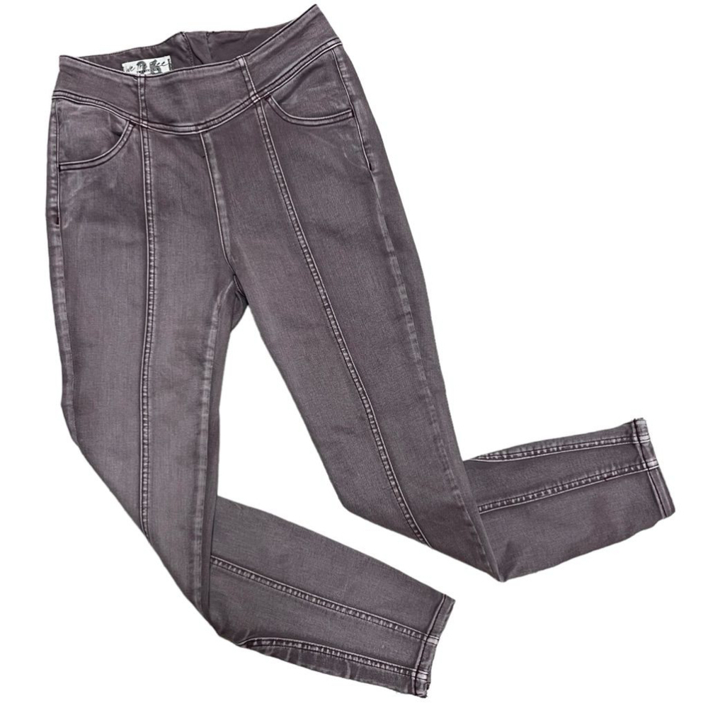 We The Free Women's Mercury Lilac Washed Edgy Skinny Ankle Zip, Size 26